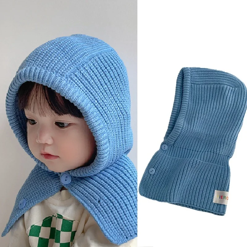 Bonnet pour garçons et filles de 2 à 8 ans, cagoule, écharpe enveloppante, coupe-vent d'hiver, couvre-visage pour le ski, l'escalade en plein air