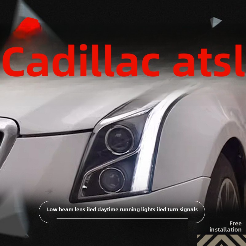 Pour Cadillac ATSL phare assemblage modifié LED feux de jour eau courante clignotant LED lentille phare
