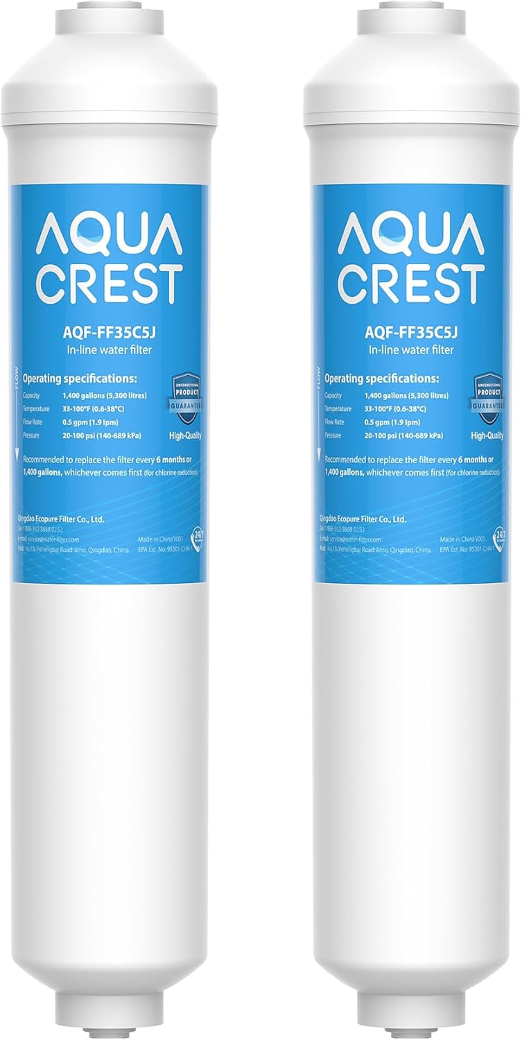 AQUACREST Filtre Frigo Remplacement pour Filtre Frigo Samsung® DA29-10105J HAFEX/EXP, DA2010CB DA99-02131B, LG® 5231JA2010B (2)