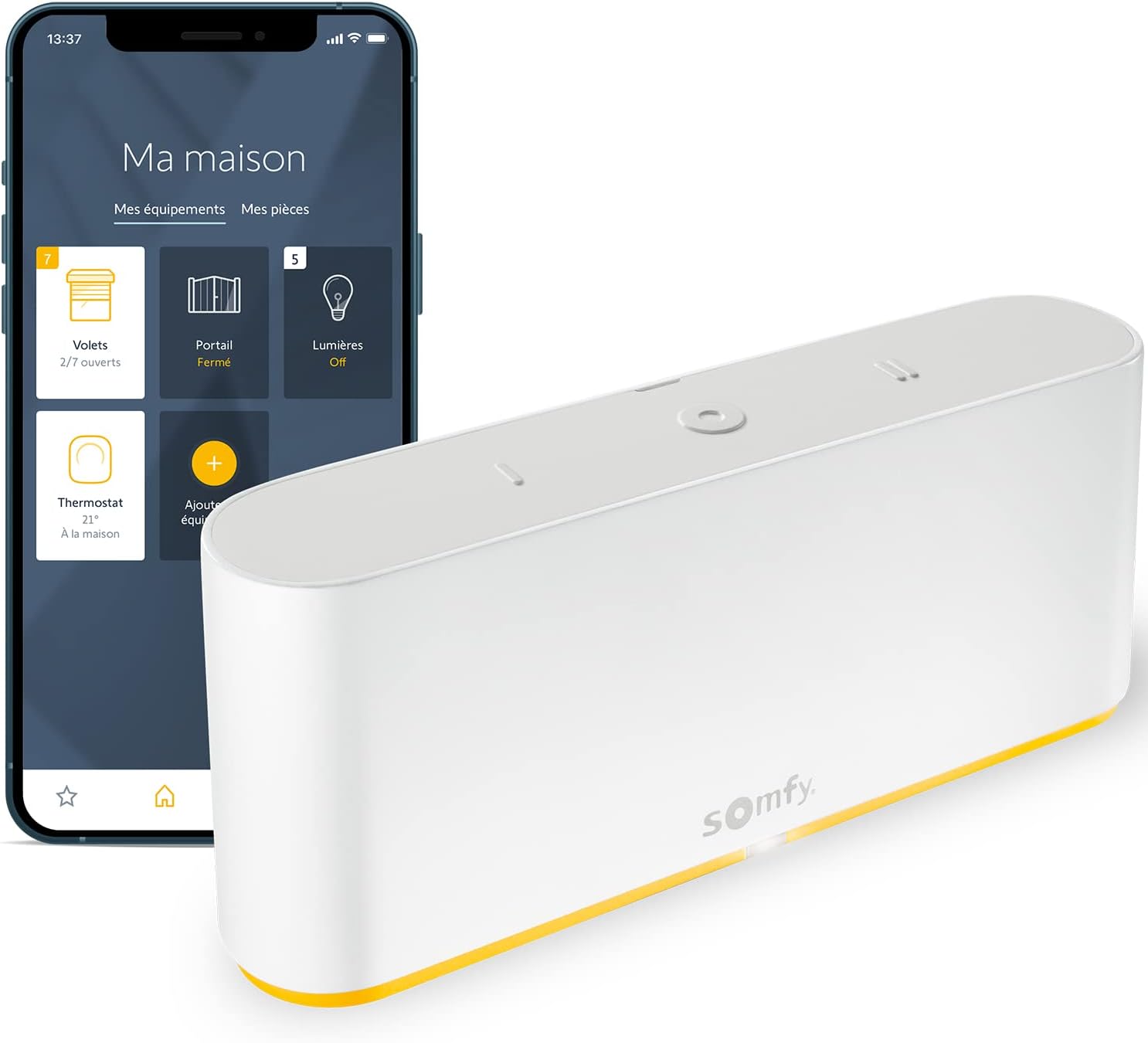 Somfy 1870595 - Tahoma Switch | Commande Intelligente pour centraliser et connecter Votre logement | Compatible IO, RTS & Zigbee 3.0 | Contrôle à la Voix avec l'Assistant Google, Amazon Alexa HomeKit