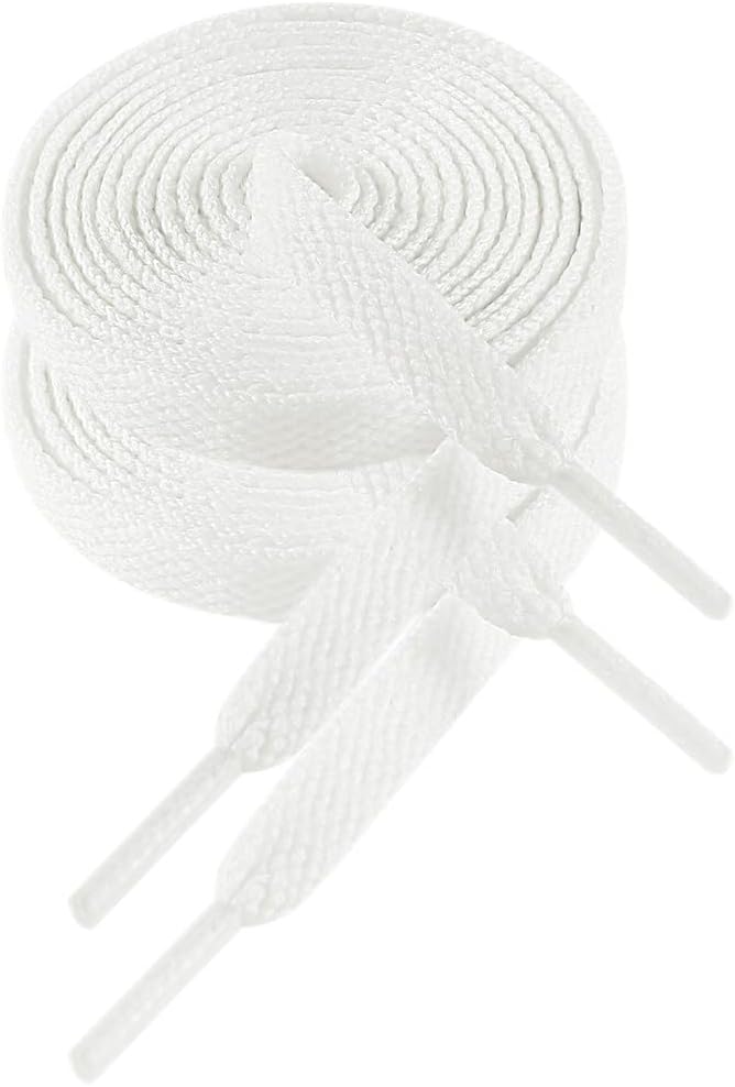 VSUDO Lacets Chaussures Plats pour Baskets, Lacets Plats pour Sneakers - Économiques, 8mm de Large, 29 Couleurs 14 Longueurs au Choix