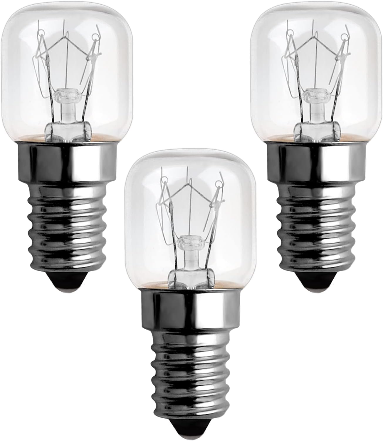 SCNNC Ampoule Four 300 Degres E14 Dimmable, AC220V-240V, Ampoule four E14 T22, 120LM Blanc Chaud 2300K, E14 Petit Culot à Vis Pygmy Lamps pour Micro-ondes, Four, Lampe à sel, 3 Unité