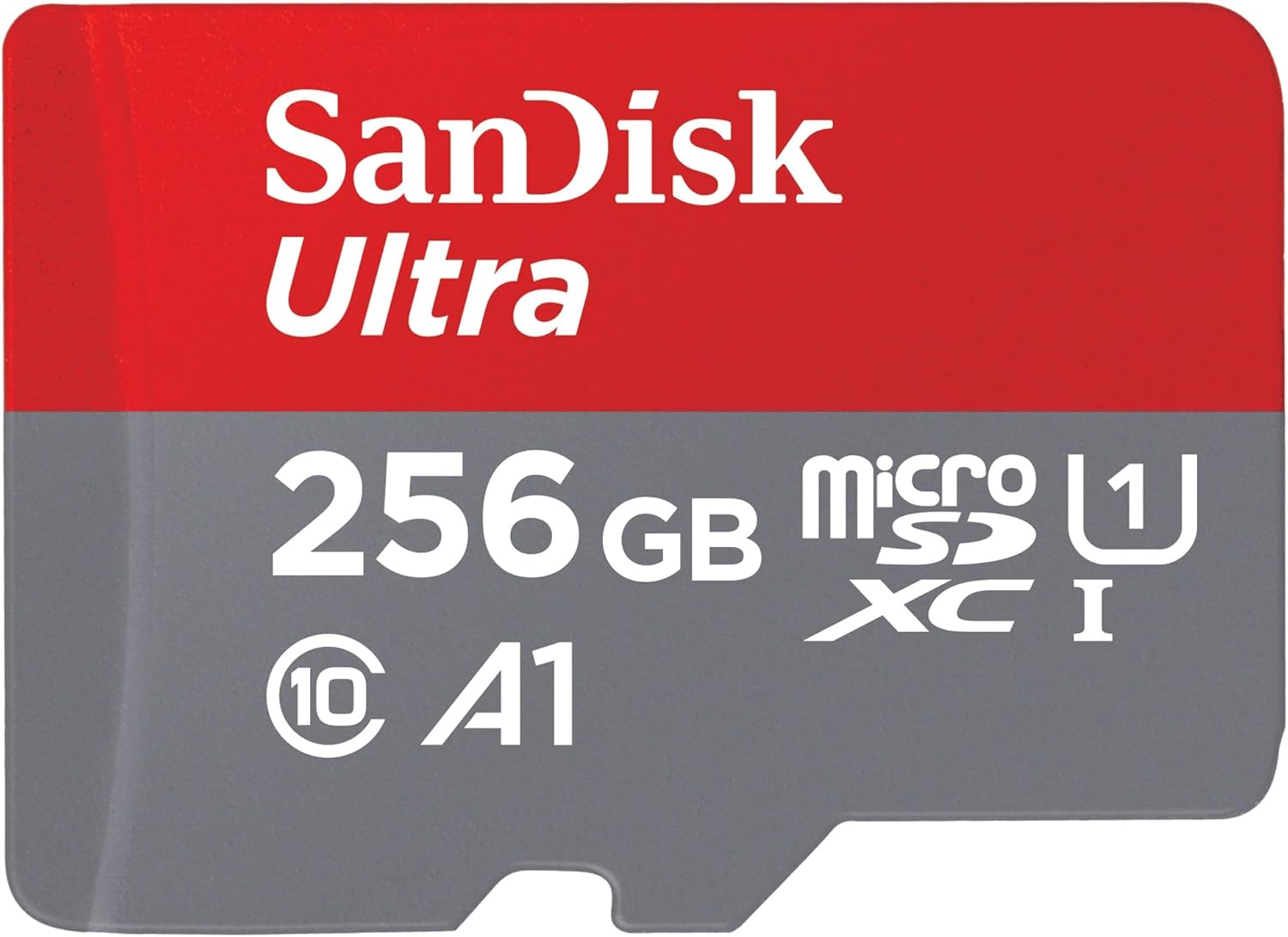 SanDisk Ultra microSDXC + adaptateur SD 256 Go (Pour Android Smartphone et Tablette, Video Full HDD, jusqu'à 150 Mo/s, UHS-I, La performance A1, V10,Class 10, U1)