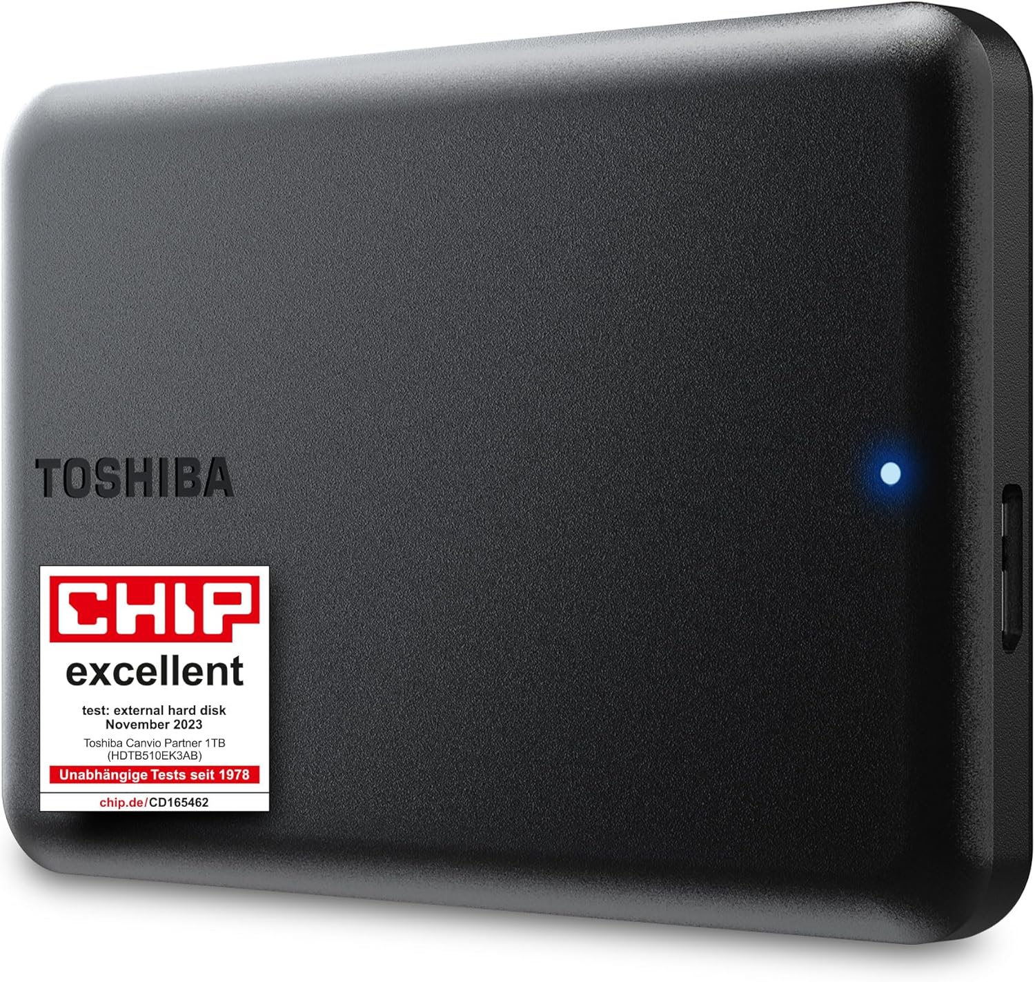 Toshiba Canvio Partner 1TB Portable 2.5'' External Hard Drive, USB 3.2, Compatible Mac & Windows. Xbox, PS4, PS5 (HDTB510EK3AB)