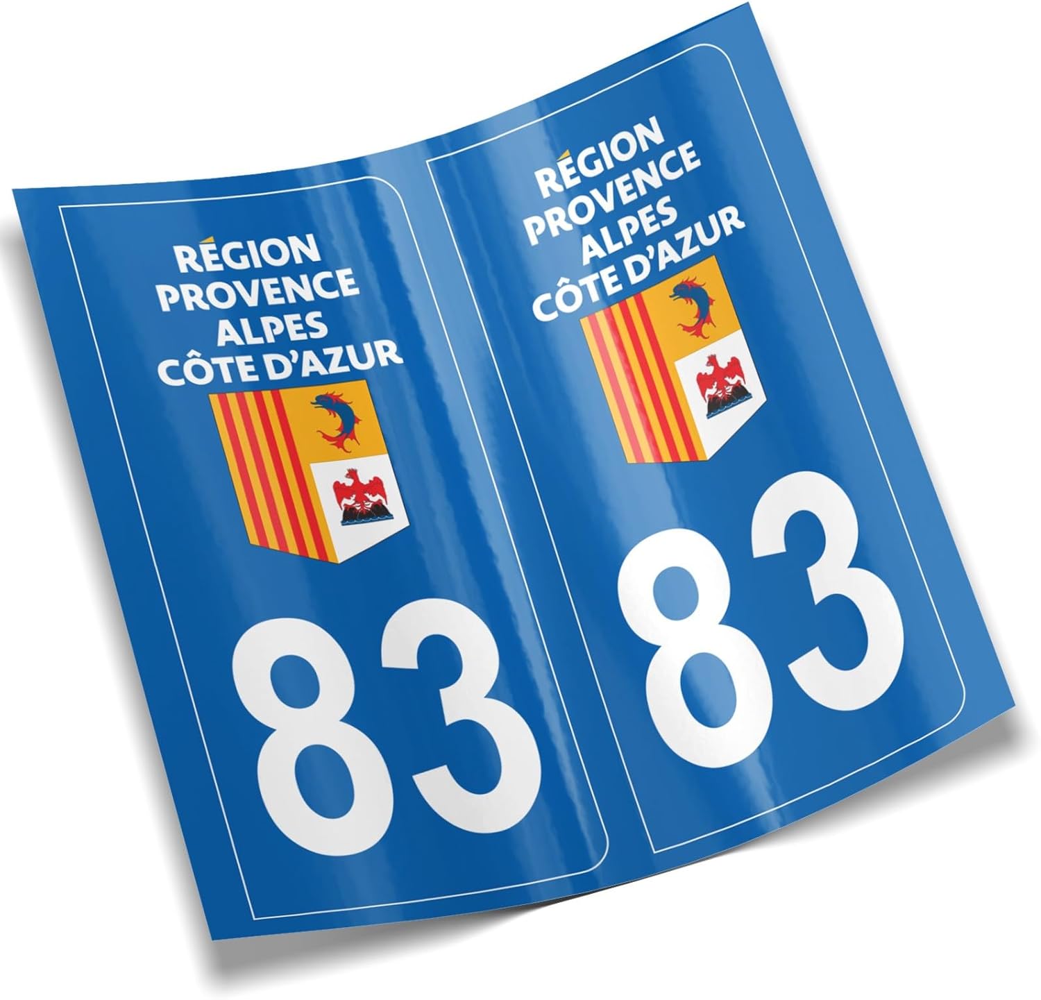 DECOHO - autocollants plaque immatriculation - Stickers pour plaque immatriculation voiture, remorque, caravane département