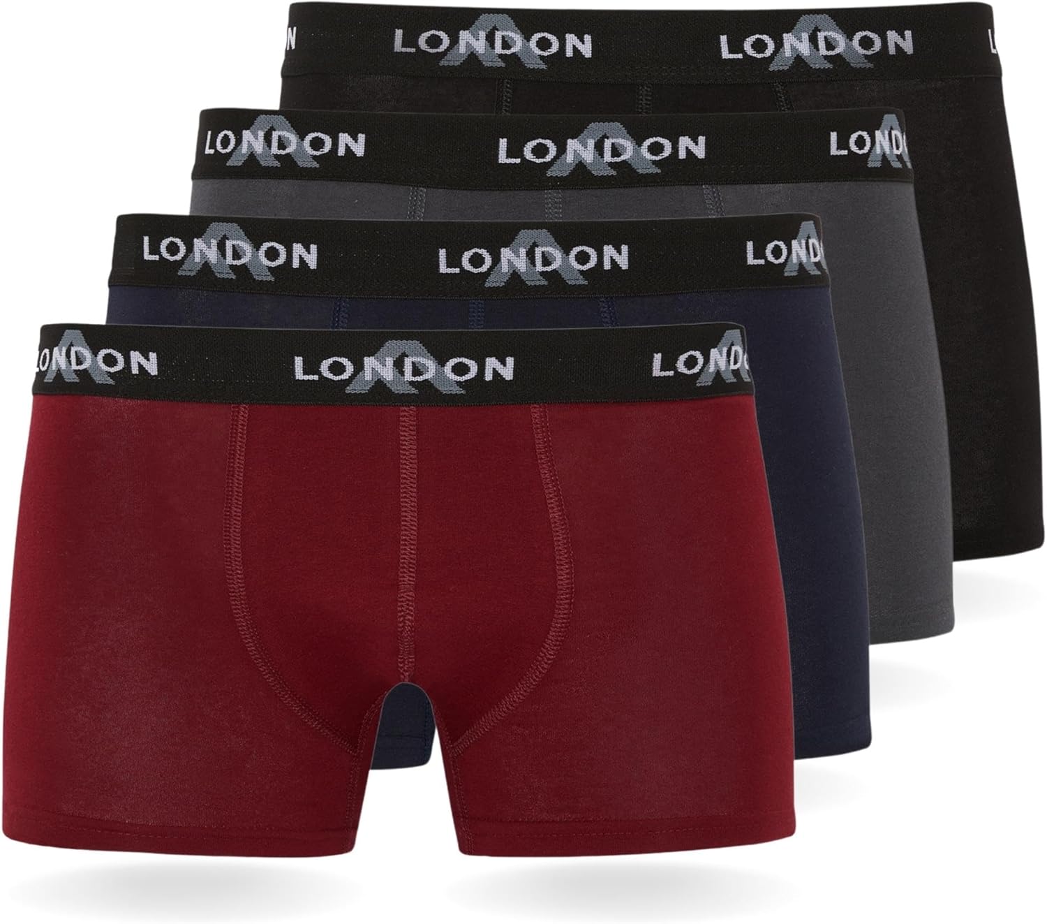 FM London Boxers Lot de 4/8 pour Hommes avec Ceinture élastique - Boxers Doux pour Hommes