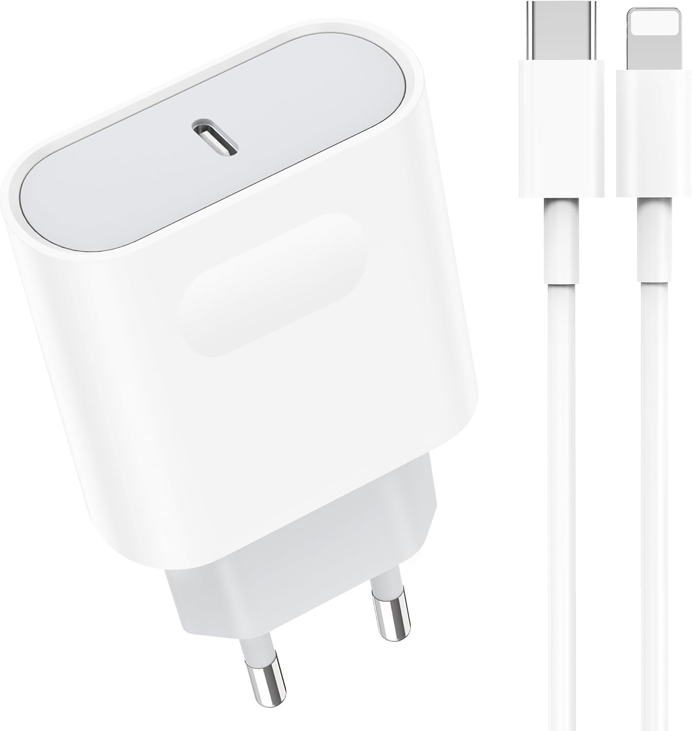 Chargeur for iPhone 14/14 Pro /14 Pro Max /14 Plus /13 12 11 SE Mini X XS XR, 25W USB C Prise Rapide et 2M Cable Secteur Mural Type C Alimentation Adaptateur Trefard