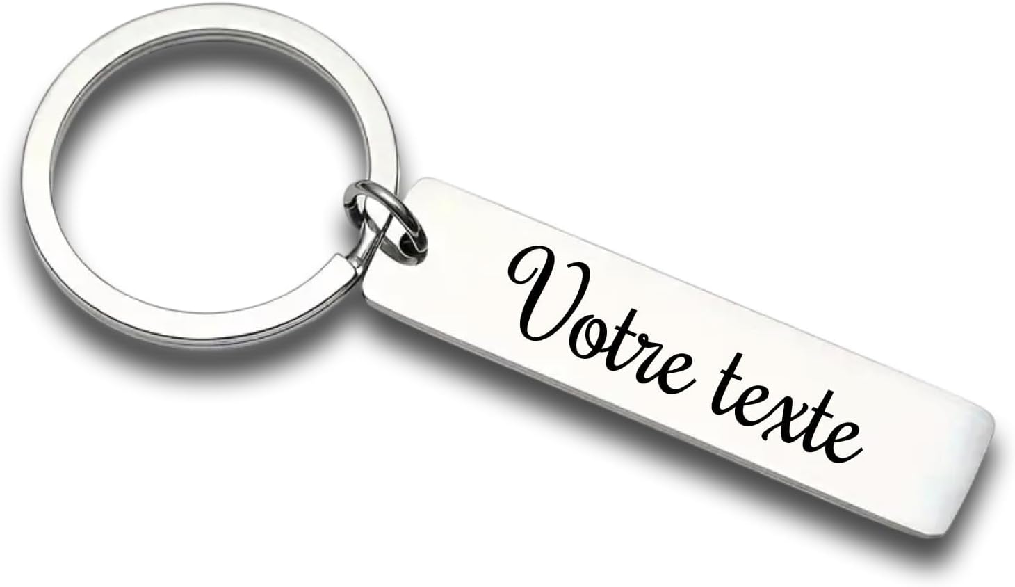 Porte-clés Voiture Personnalisé Gravé avec Texte – Idéal pour Saint-Valentin, Noël, Anniversaires, Mariages, Fiançailles