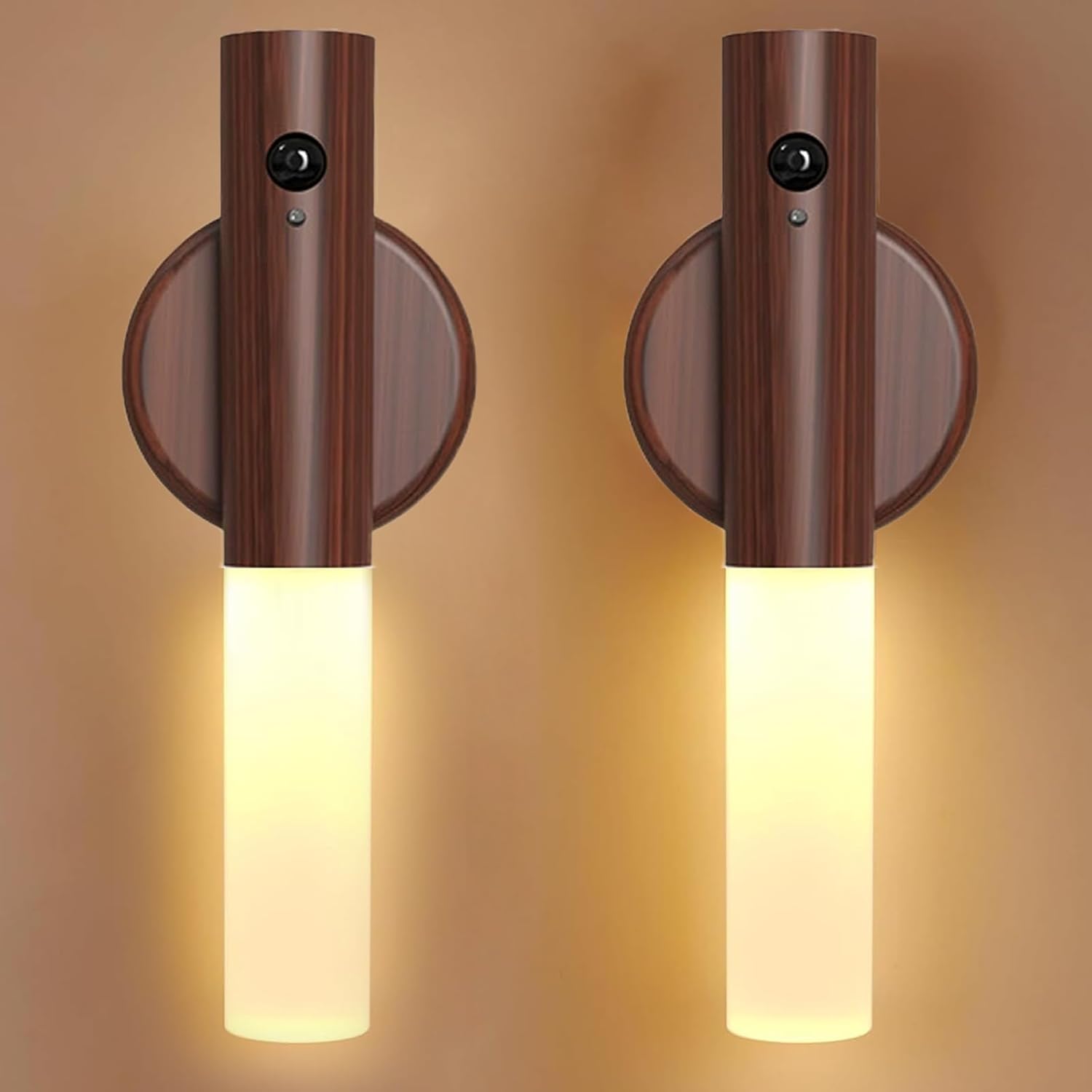 HUIKUANGEU Lampe Led Rechargeable,2 pièces Lampe Murale Sans Fil,Applique Murale Intérieure,Lampe Murale Sans Fil Rechargeable Usb,pour Tableaux,Salle de Bain,Miroir,Vitrines,Intérieure,Chambre