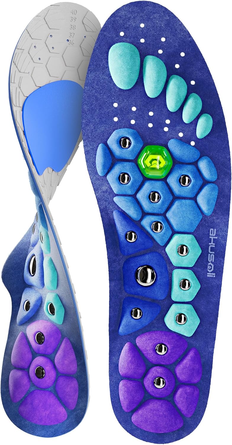 Akusoli Semelles Chaussures Confort | Semelles Chaussures Homme, Femmes. Semelle Japonaise Magnétique de Soutien Voûte, Semelles Pieds Plats EU36-41.5