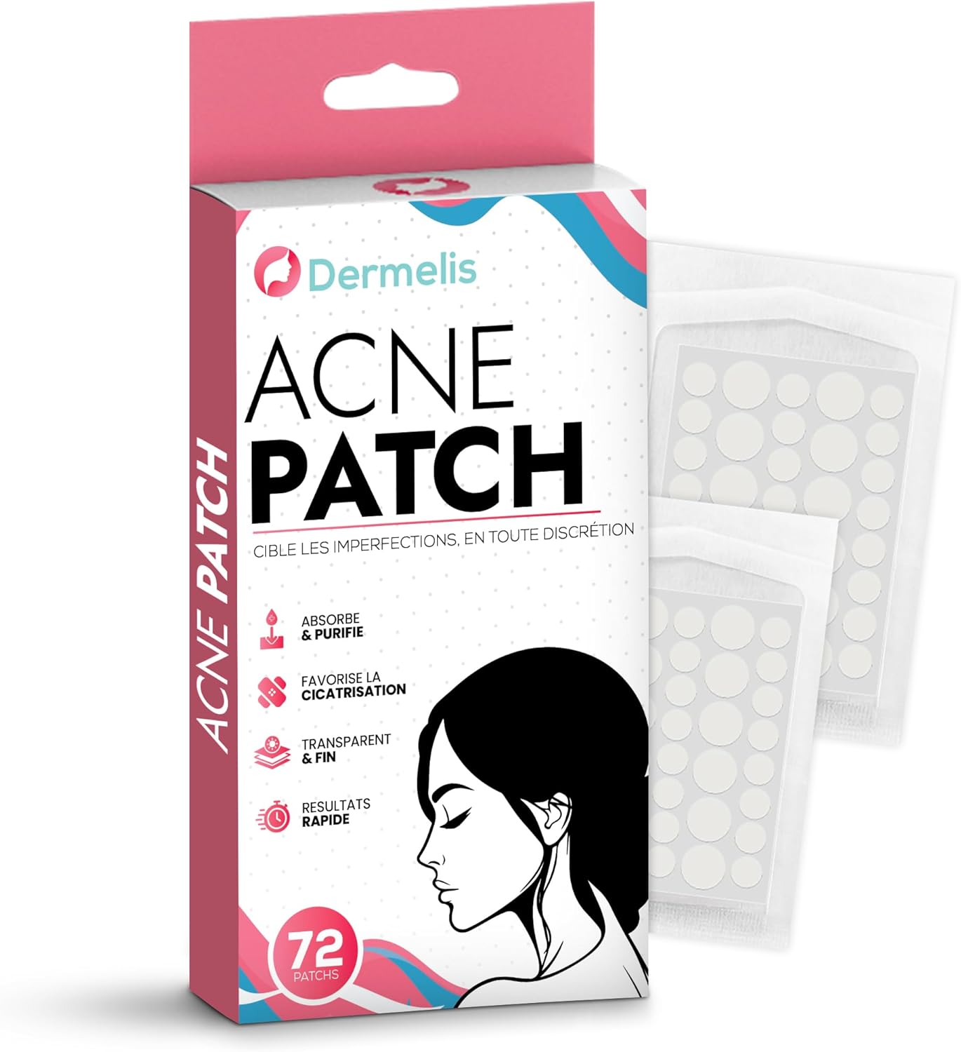 Patch Bouton Anti-Acné Invisible 72 Pièces - Patchs Hydrocolloïdes Ultra-Fins Jour & Nuit - 2 Tailles - Patch Anti Bouton Visage Discret - Pimple Patch Acné - Patch Imperfection & Points Noirs