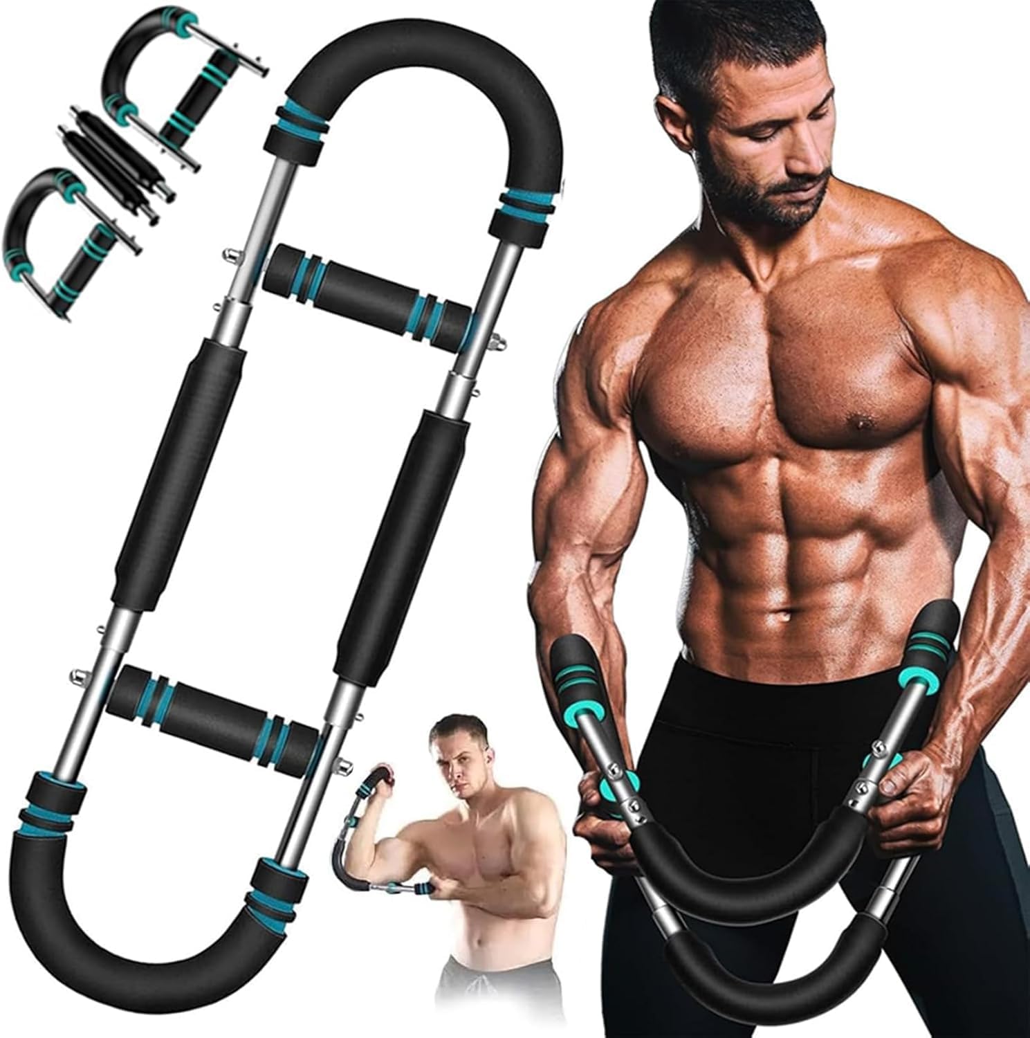 Twister Arm Trainer, Appareil d'entraînement Réglable de la Poitrine et des Bras (50-60kg), Twister Bras Formateur, Appareil de Musculation Homme avec Design Amovible