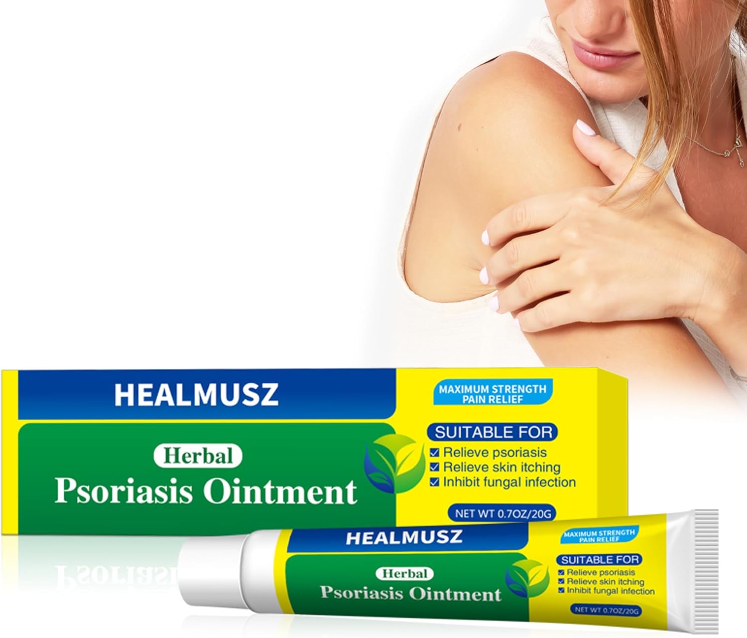 Crème antifongique 20g - crème antifongique pour la peau soulage les démangeaisons, la teigne, l'eczéma, apaise efficacement les douleurs aux pieds, les démangeaisons