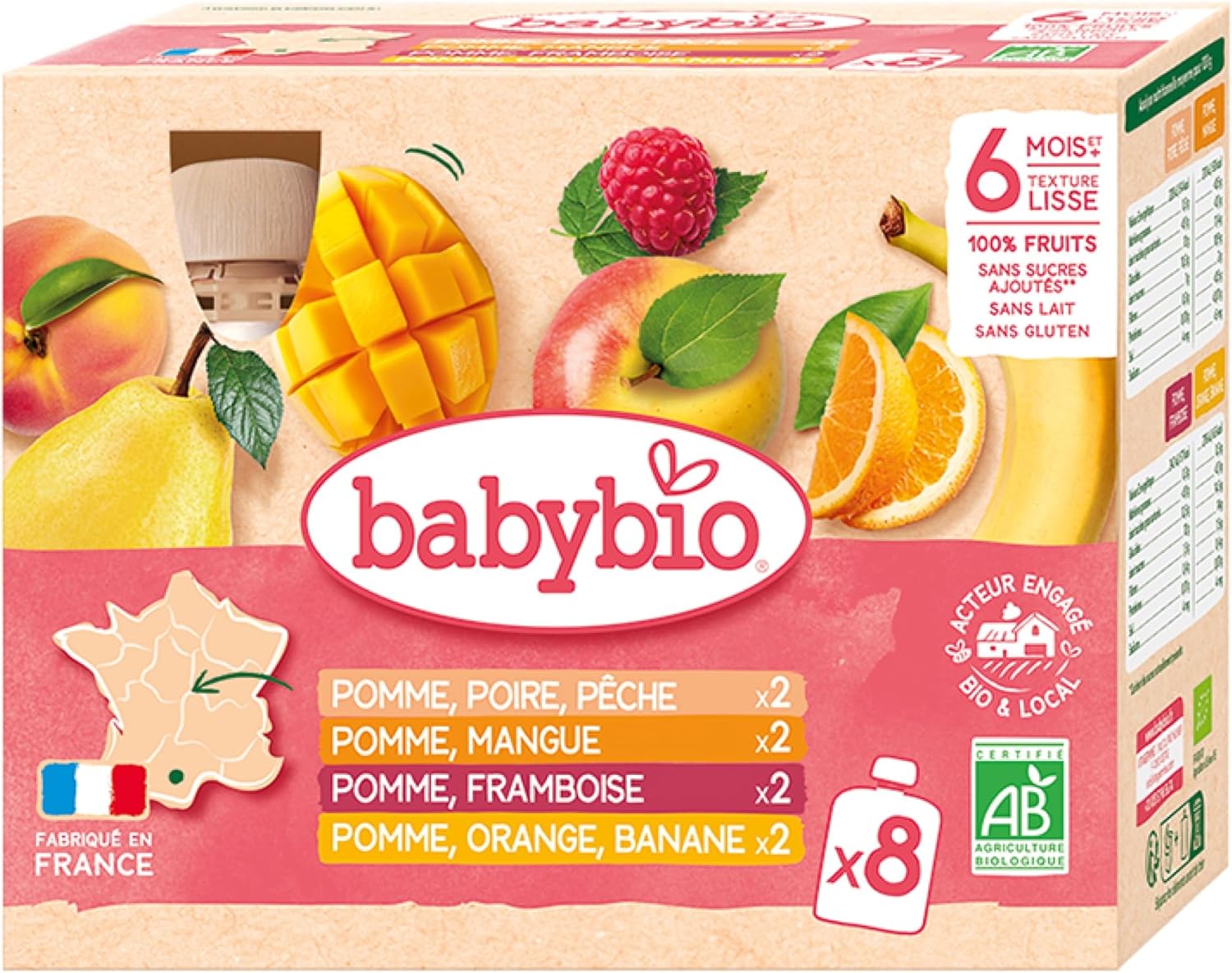 Baby Bio Multi-parfums Gourdes fruits n°2