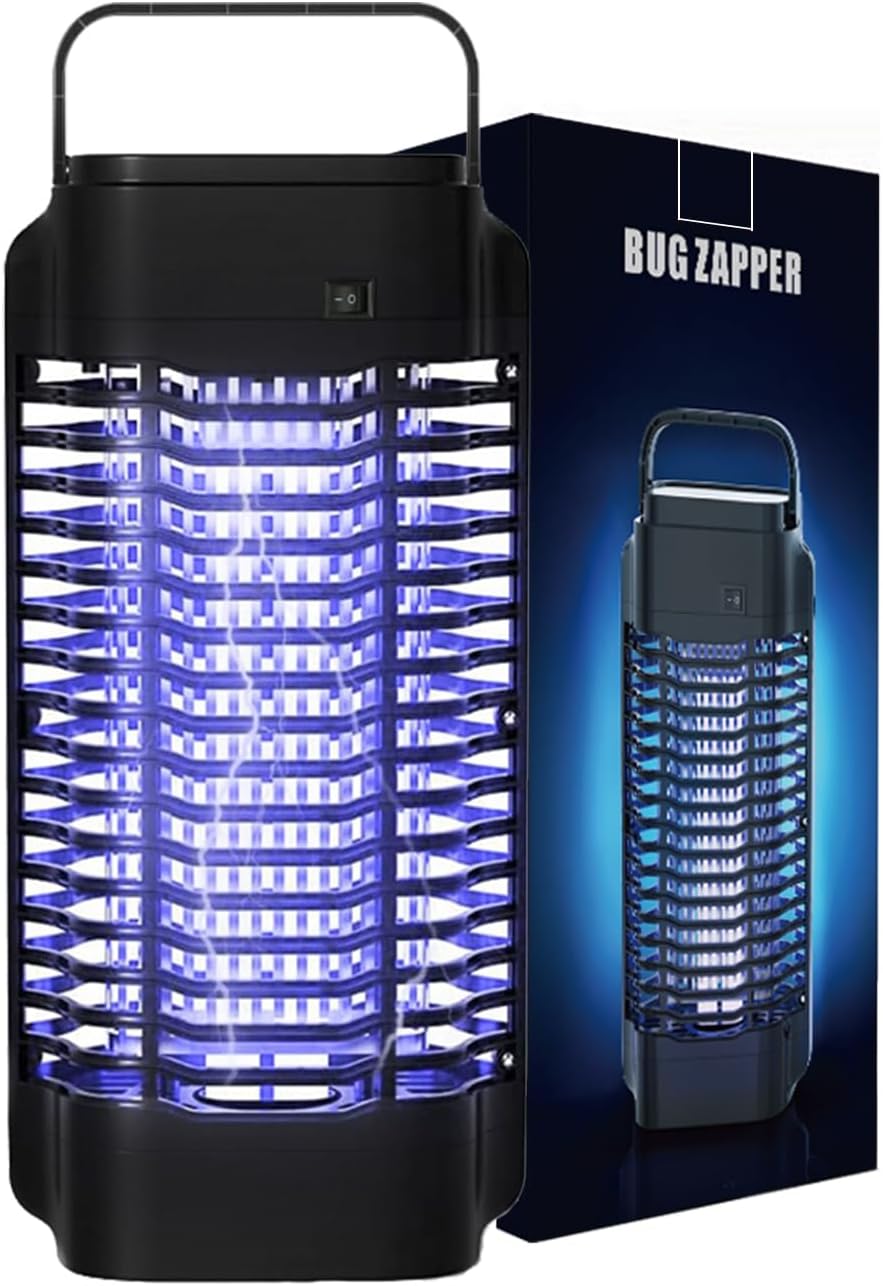 Lampe Anti Moustique Tueur d'Insectes électrique 4200V Haute Puissance Répulsif Efficace, Convient pour intérieur et extérieur pour Résistant à l'eau Répulsif Mites Lampe Moustiques Lampe Anti-moustiq