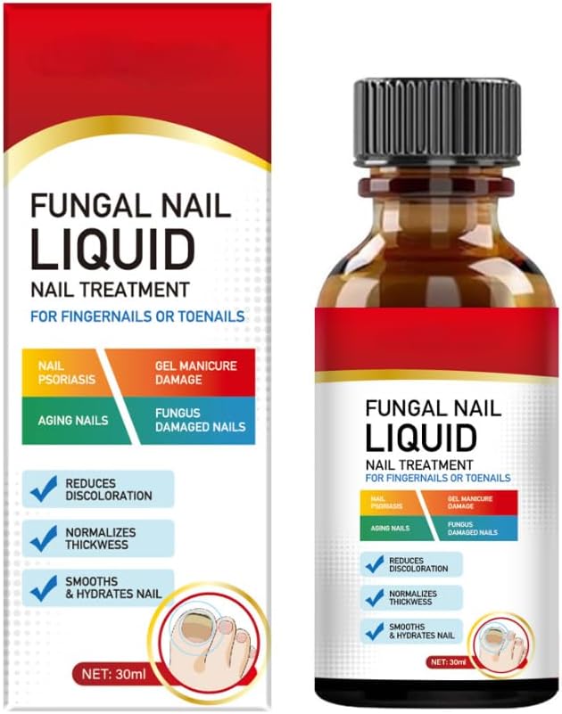 Mycose Ongles Des Pieds Traitement Mycose Ongle Pied Puissant - 20ml Traitement Efficace pour Ongles Abîmés, Décolorés et Fragiles - Rouge